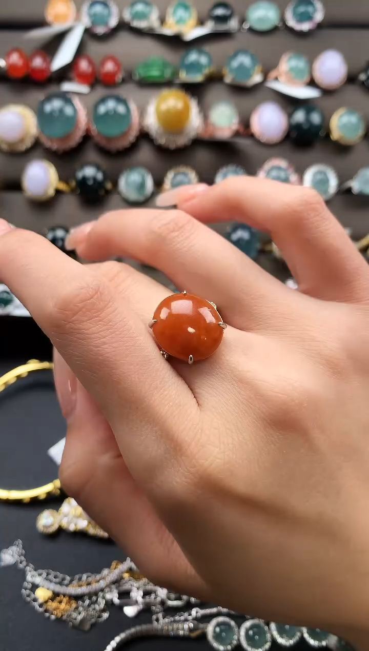 【闪购商品】翡翠戒指银S925镶嵌4365354