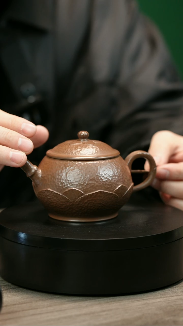 茶壶紫砂春**冬H2462王芳象牙段圆莲