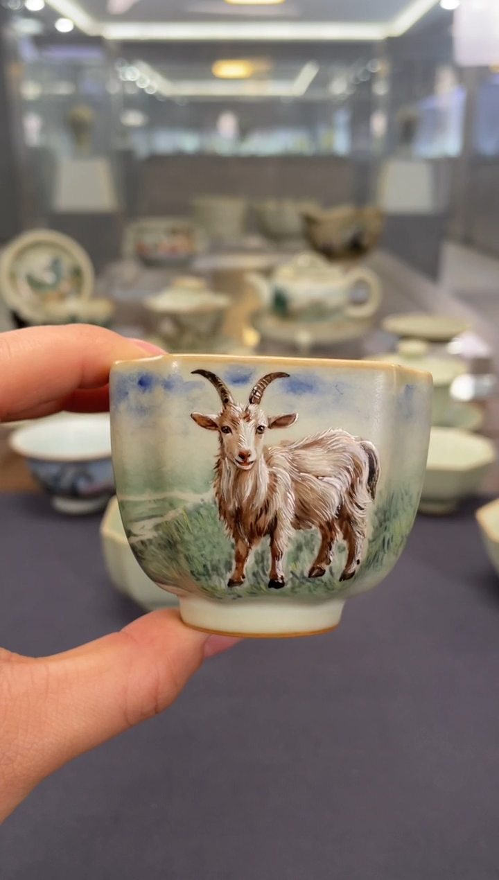 【闪购商品】周泽堂余秀华彩绘一品杯（羊）