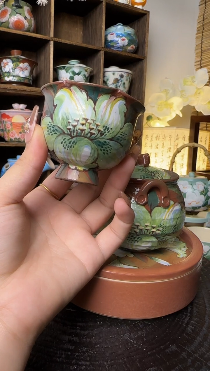 【闪购商品】石一百合花主人杯杯