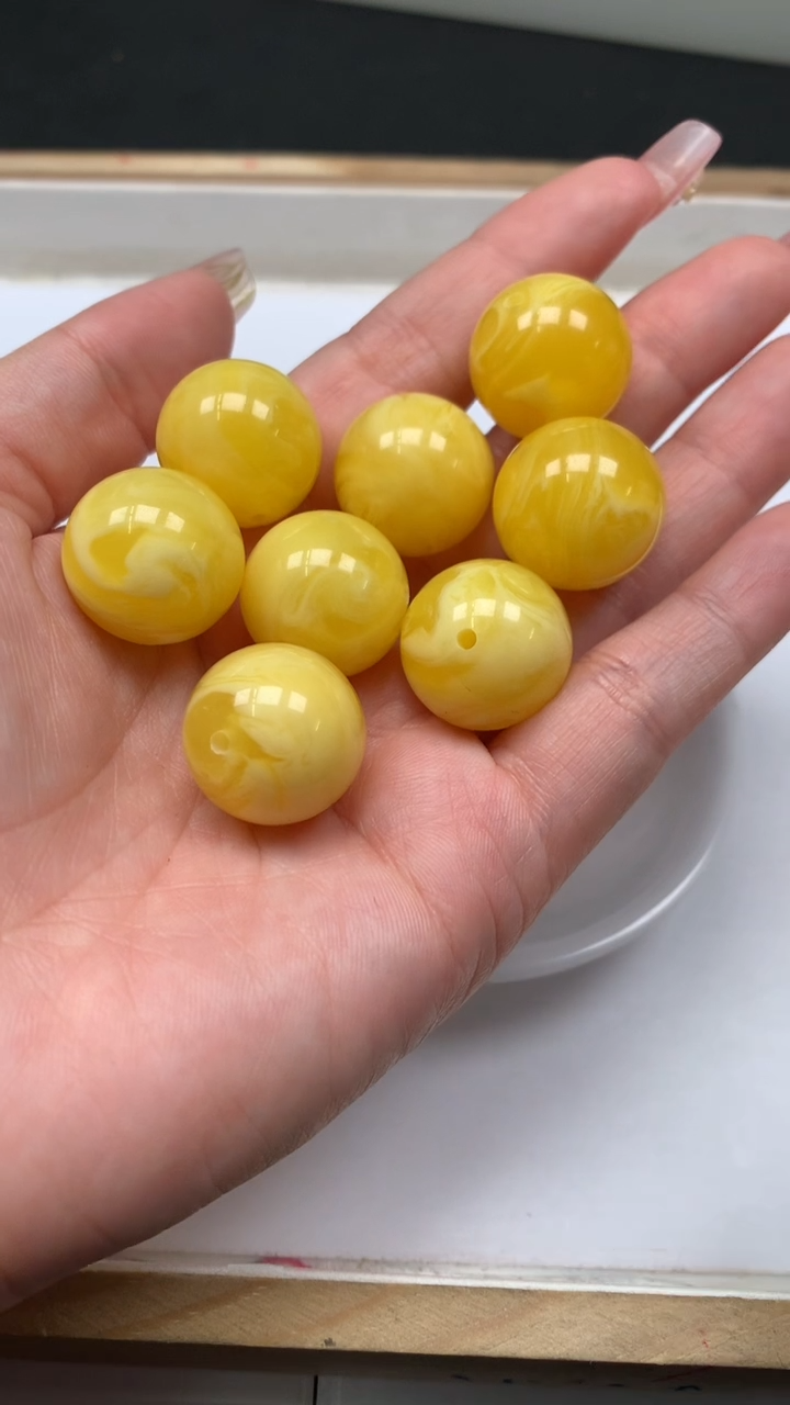 裸石蜜蜡未镶嵌C578 白花蜡20mm1个5.8元