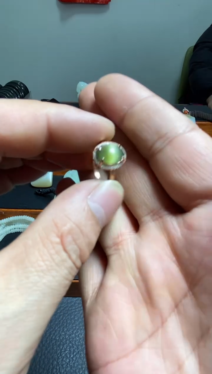 【闪购商品】和田玉戒指银S925镶嵌48