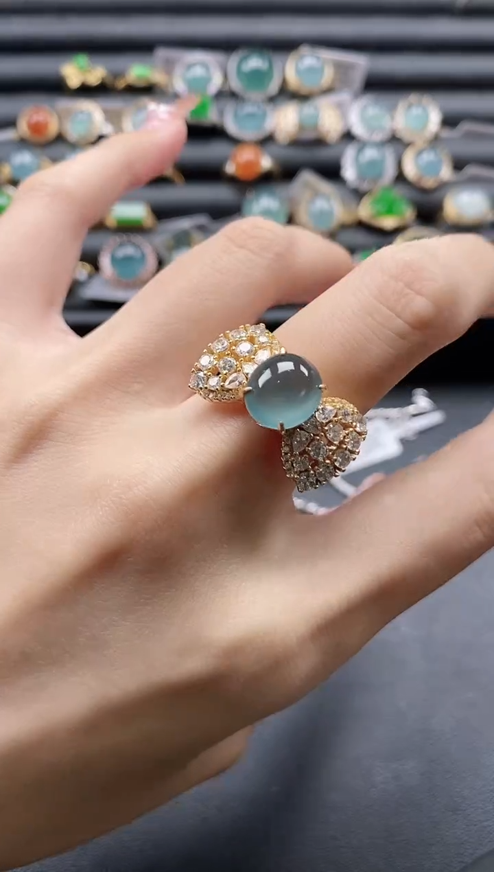 【闪购商品】翡翠戒指银S925镶嵌1111