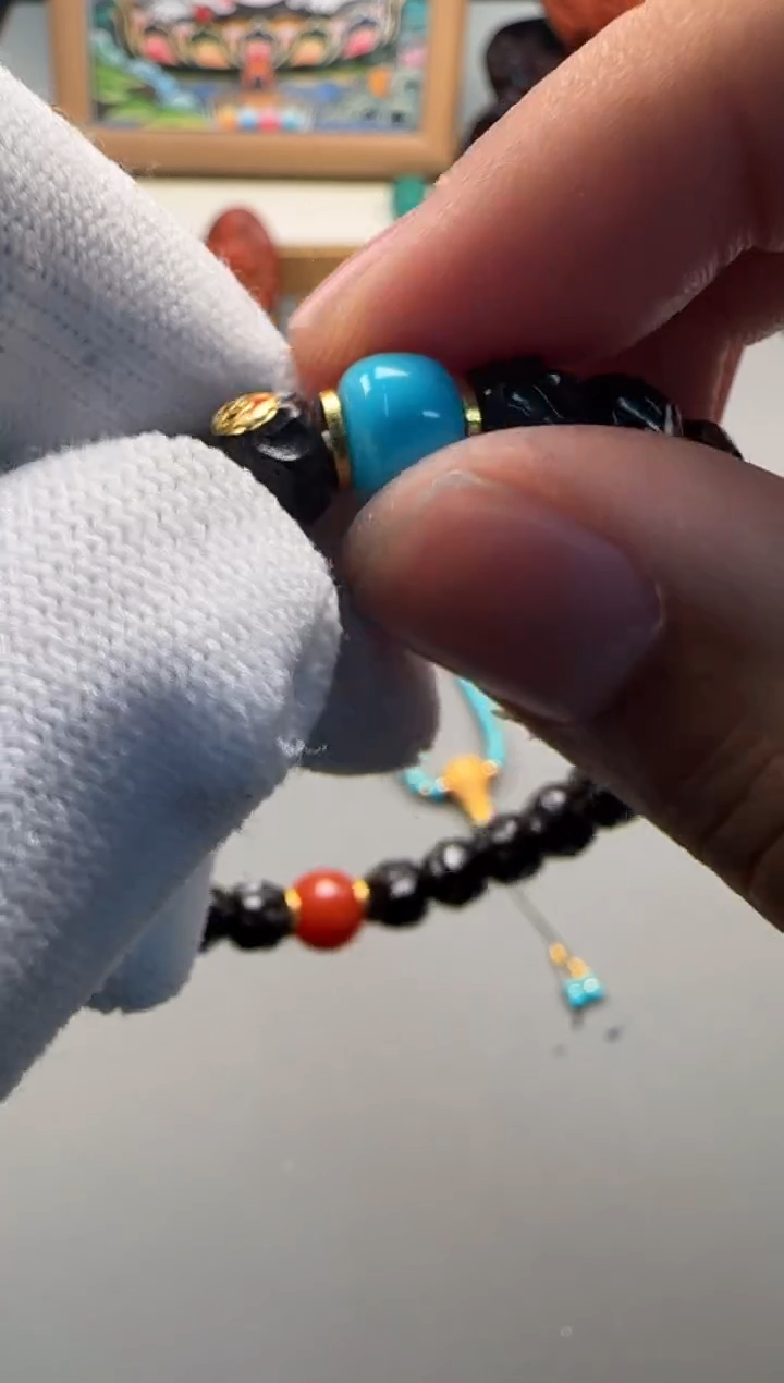 【闪购商品】绿松石配饰配饰18K金镶嵌配饰配饰