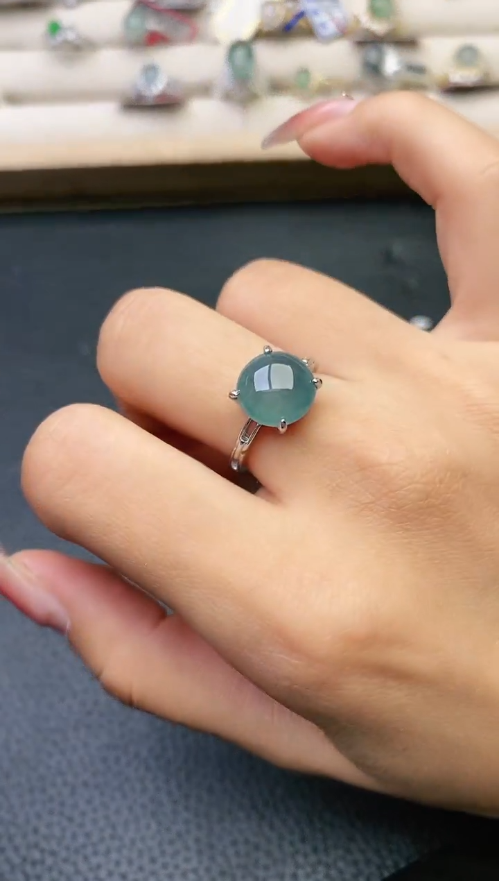 【闪购商品】翡翠戒指银S925镶嵌1111