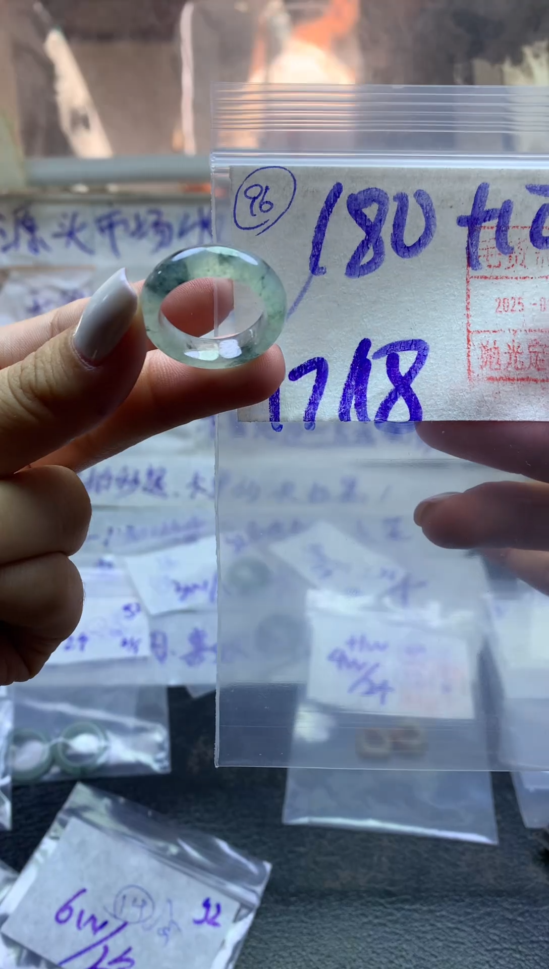 【闪购商品】定制翡翠未镶嵌戒圈1718-190元毛货需精抛光发