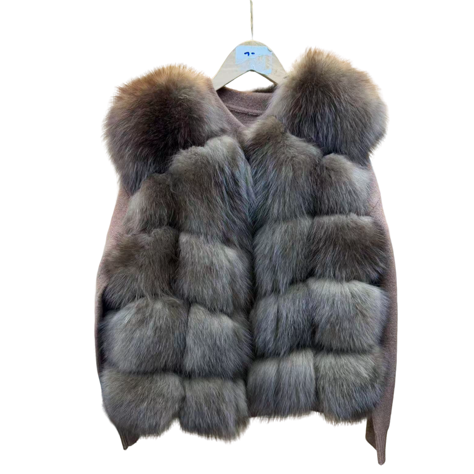 2025秋冬新款轻奢整皮狐狸毛马甲外套女款爆