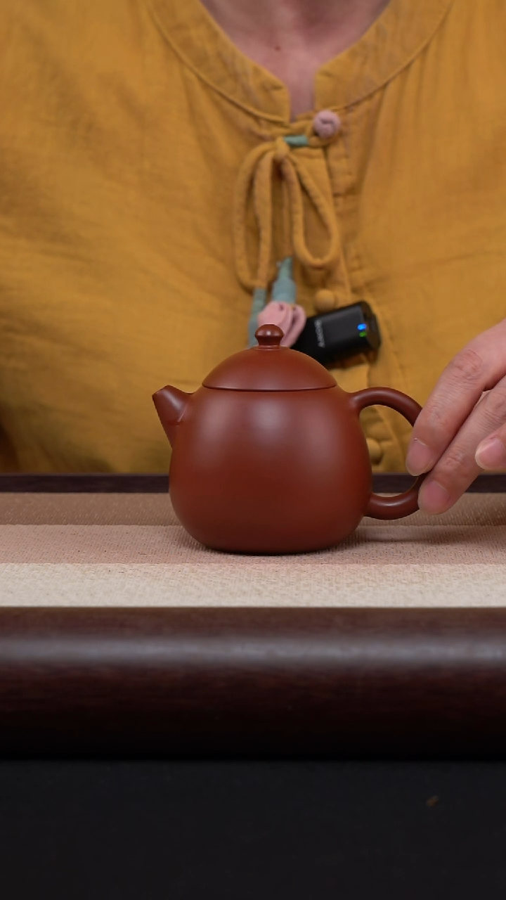 【闪购商品】紫砂茶壶朱泥-龙蛋MH-1857