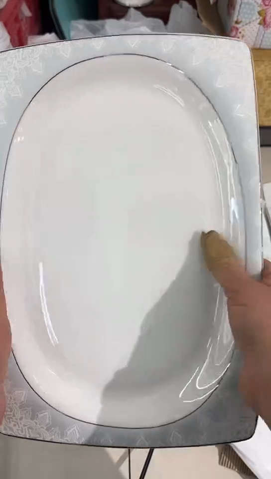 瓷4号12鱼盘隆达骨瓷 2个