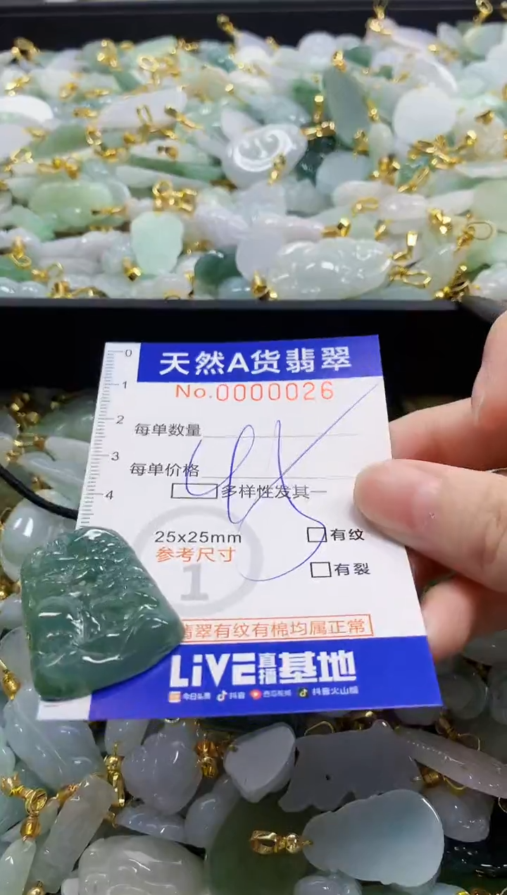 颈饰未镶嵌翡翠天然A货翡翠