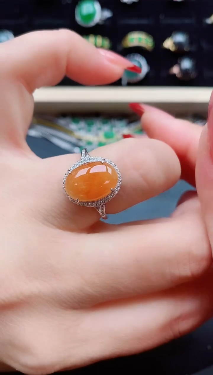 【闪购商品】翡翠戒指银S925镶嵌21321