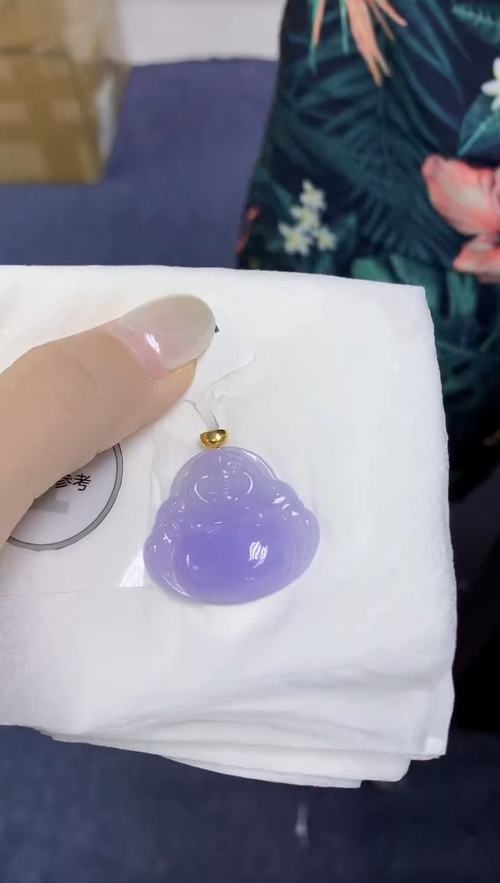 翡翠18K金镶嵌颈饰天然缅甸翡翠A货百元以上9元证书费自理