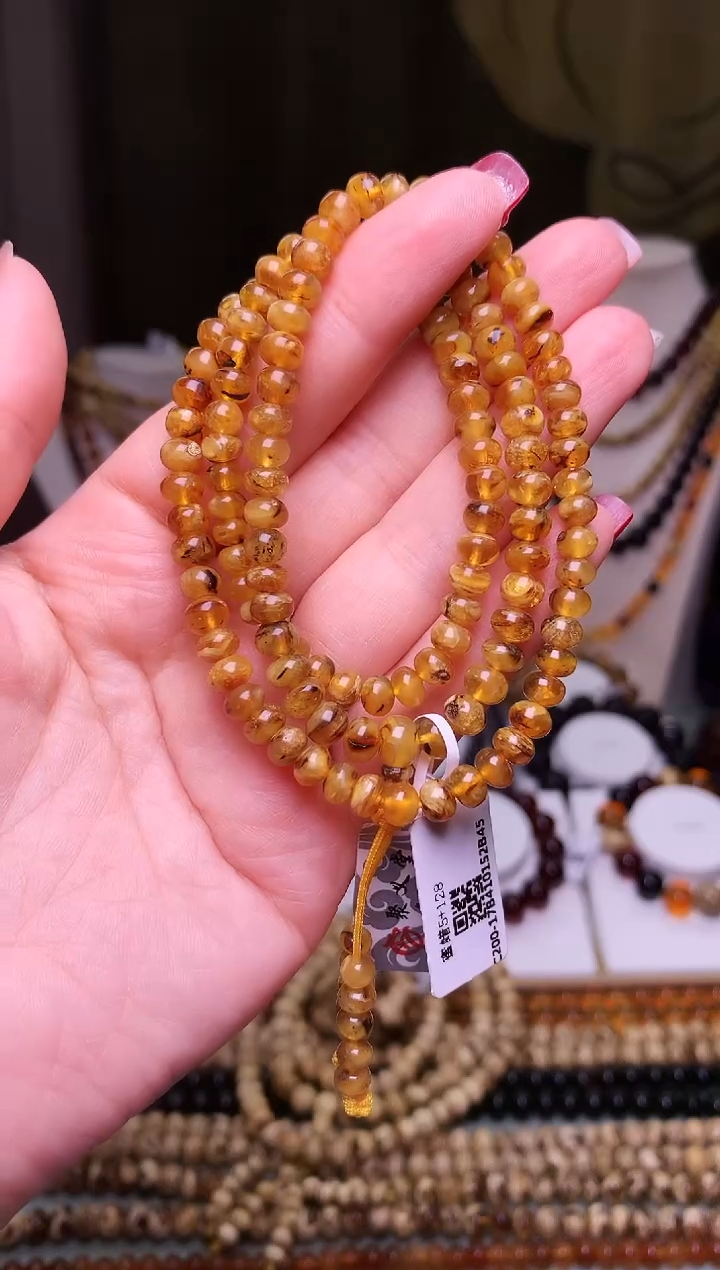 【闪购商品】琥珀手链未镶嵌抚顺琥珀蜜蜡5+128
