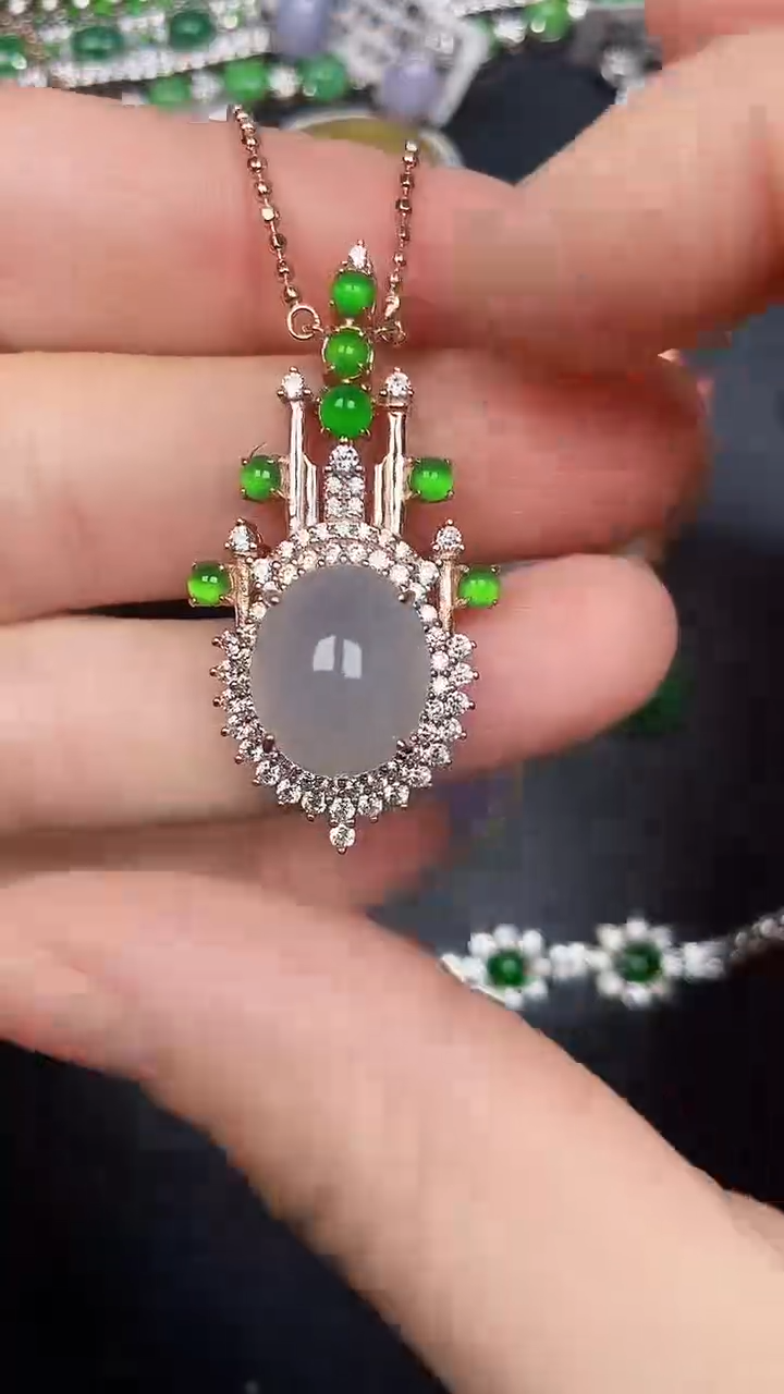 银S925镶嵌戒指翡翠2460