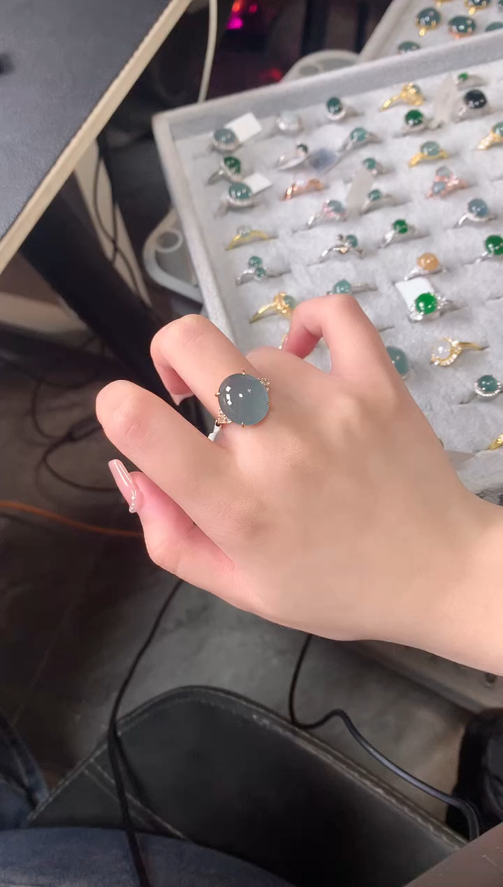 【闪购商品】翡翠戒指银S925镶嵌3426235