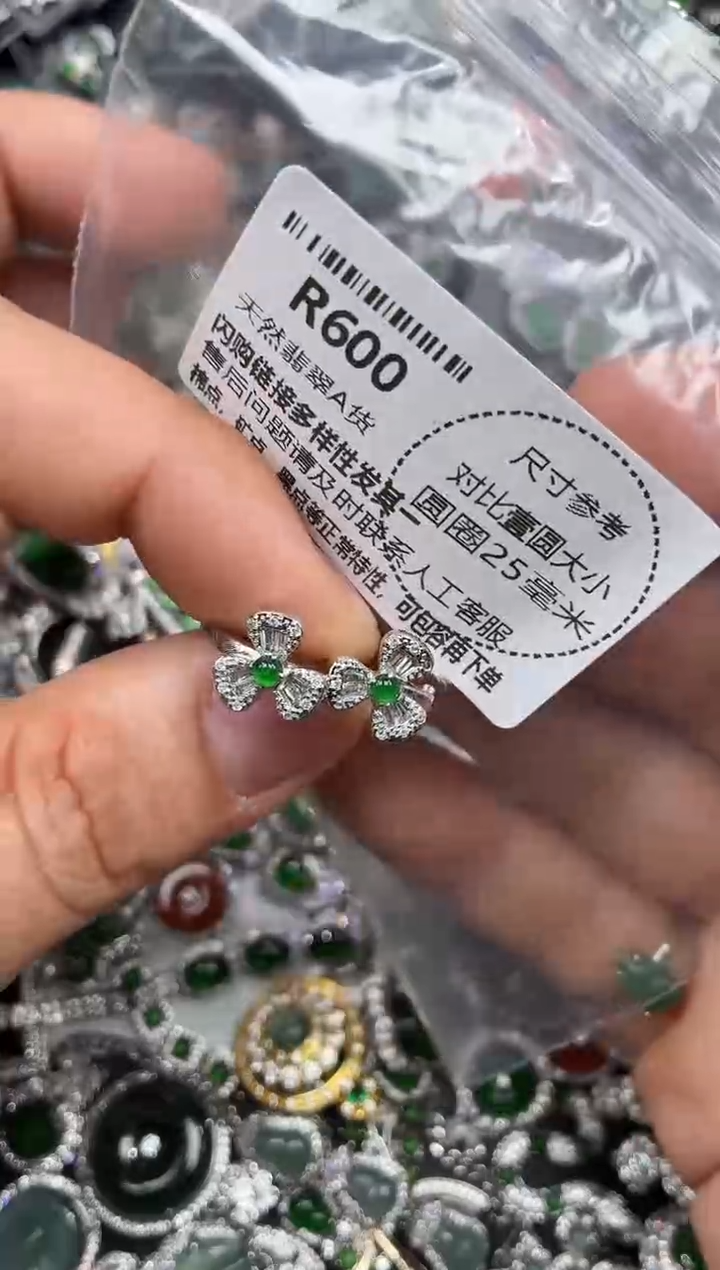 颈饰未镶嵌翡翠R600耳扣