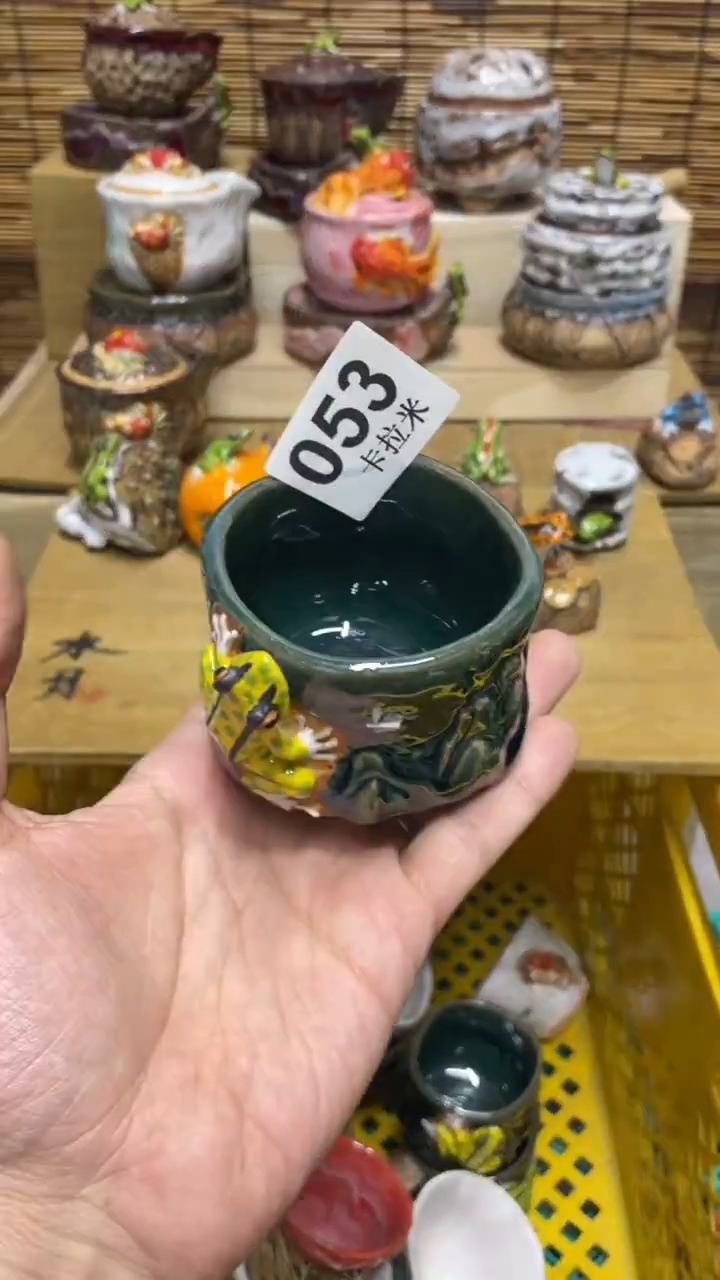 鸿*053精美粗陶手工柴烧