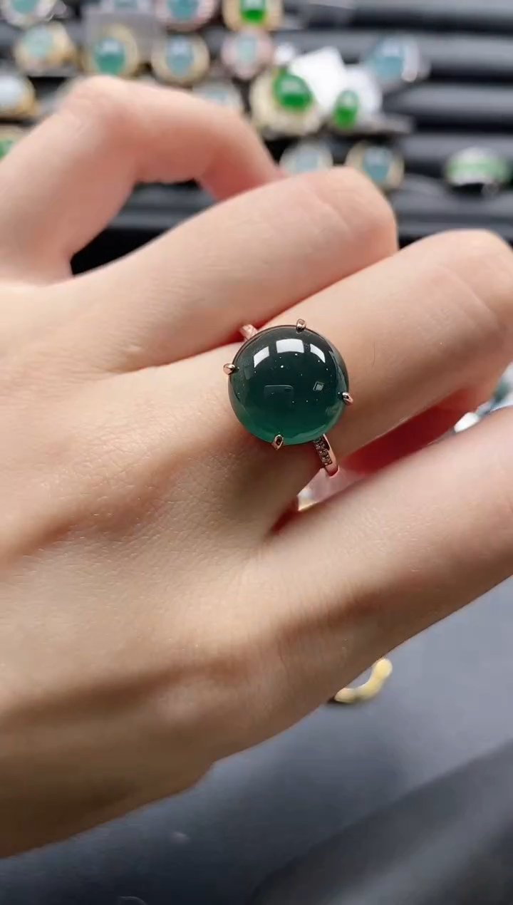 【闪购商品】翡翠戒指银S925镶嵌11111