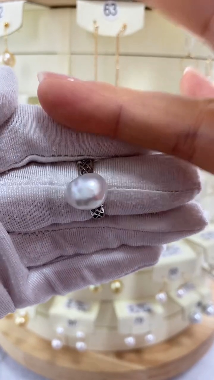 【闪购商品】海水珍珠戒指银S925镶嵌10-11mm