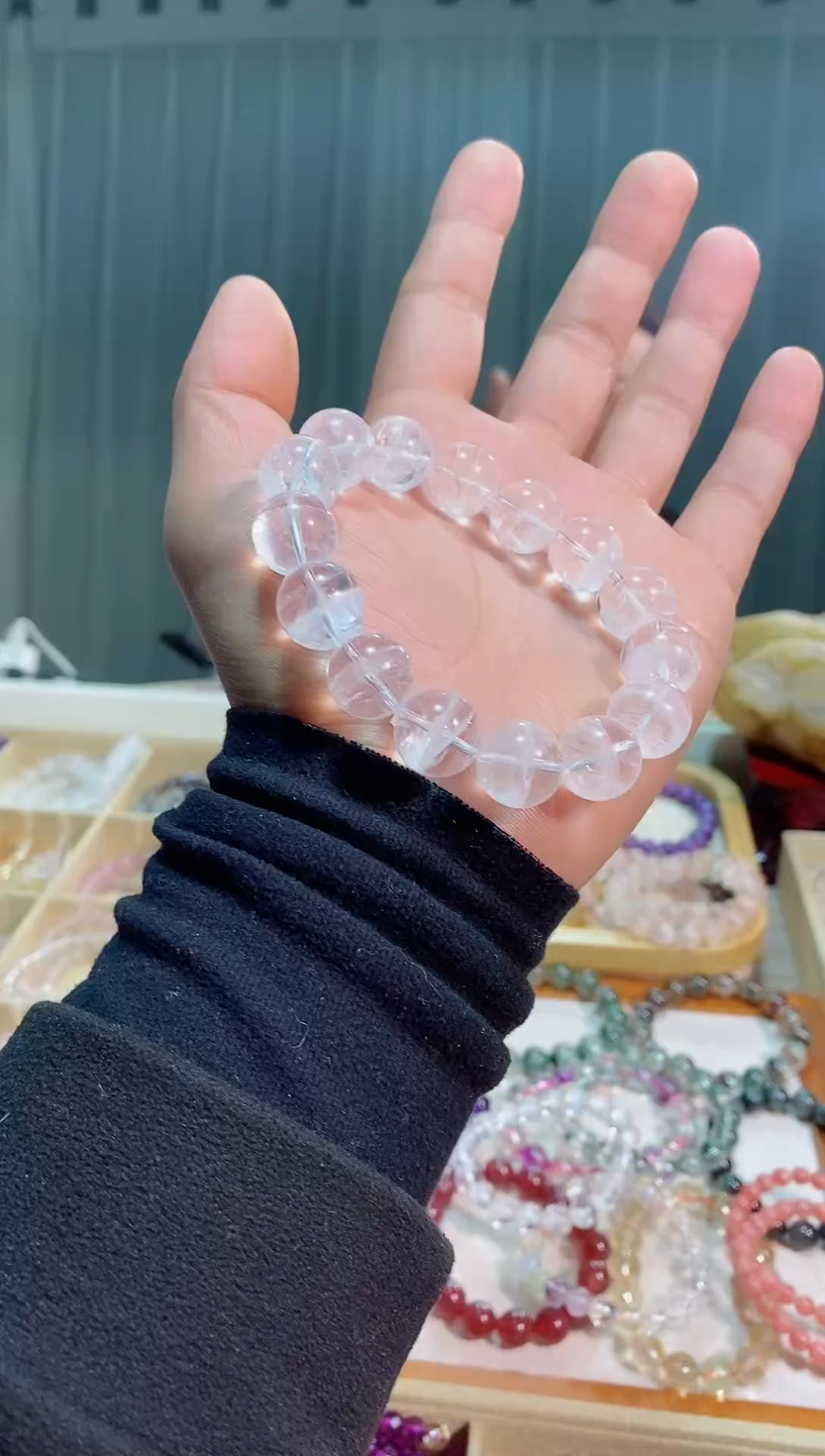 【闪购商品】水晶手链未镶嵌白幽灵14M+(多样性发其一）