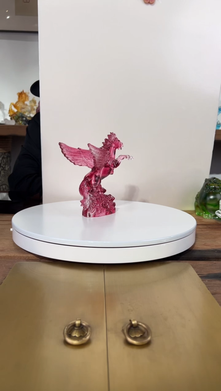 【闪购商品】摆件CML066粉色飞马艺术水晶琉璃摆件