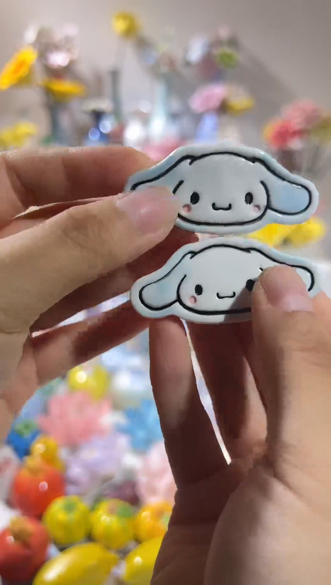 创意手工陶瓷玉桂狗冰箱贴2个