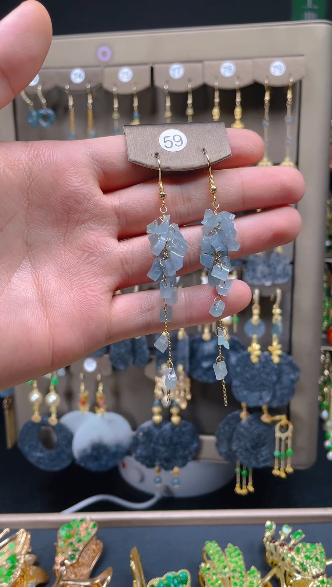 【闪购商品】翡翠耳饰合金095翡翠饰品