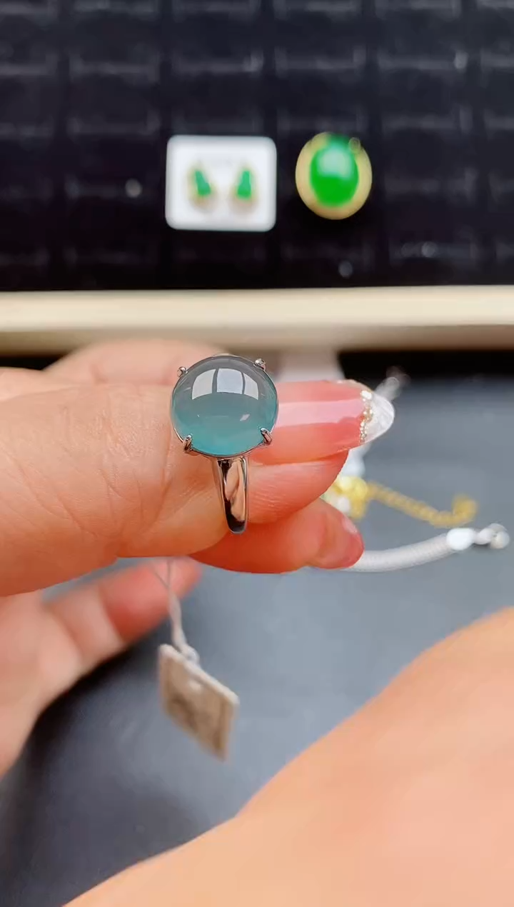 【闪购商品】翡翠戒指银S925镶嵌12121212