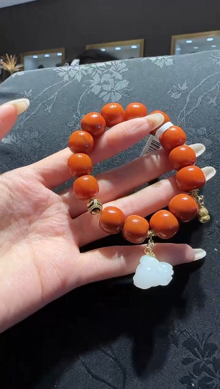 【闪购商品】南红玛瑙手串未镶嵌南红老型手串设计款