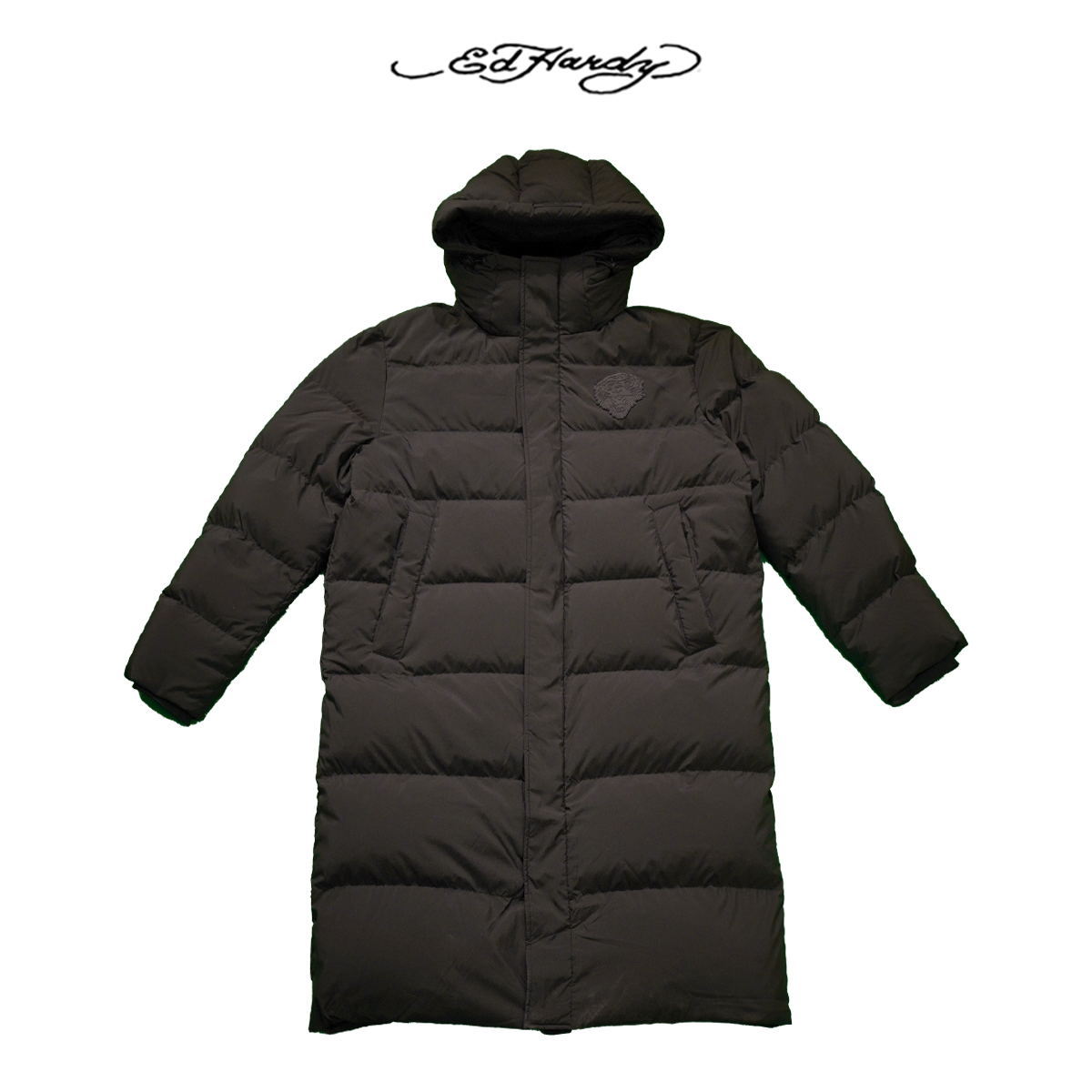 EdHardy/埃德哈迪冬季新款长款保暖国标羽绒服高级外套E1QOM405