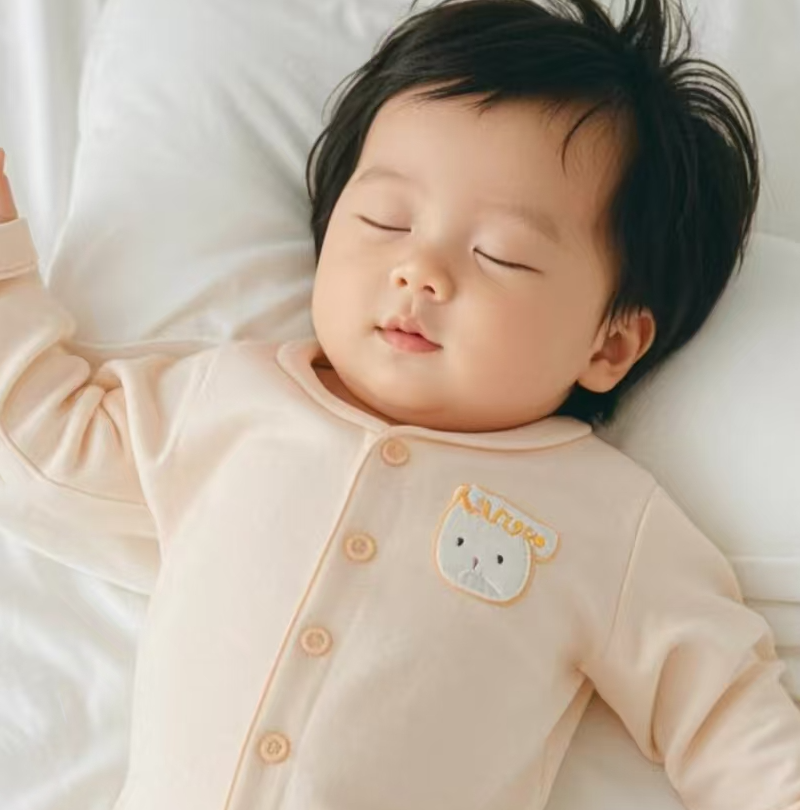 春秋长袖爬服纯棉刺绣婴儿哈衣儿童婴儿秋装开衫秋季