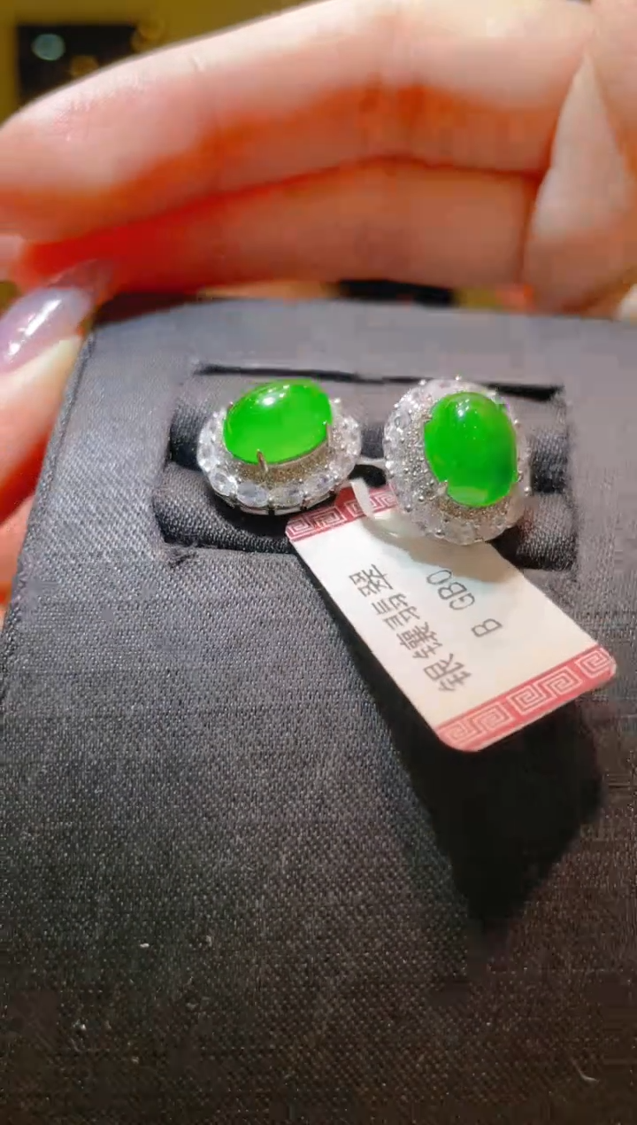 翡翠银S925镶嵌吊坠(不含链)A15