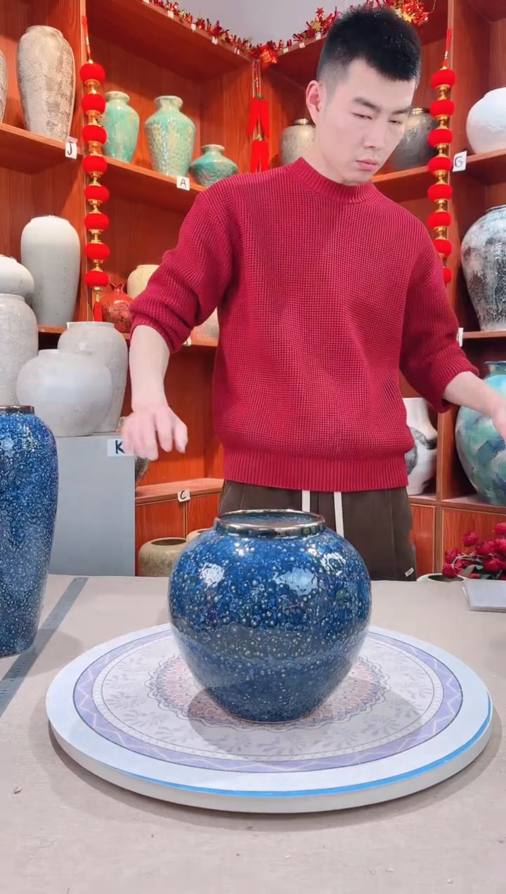 【闪购商品】瓶陶瓷花瓶 无花 紫水晶小号