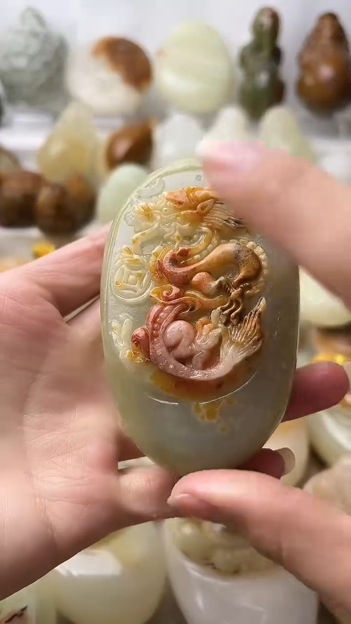 石材古青石棉纹正常不退换盘龙