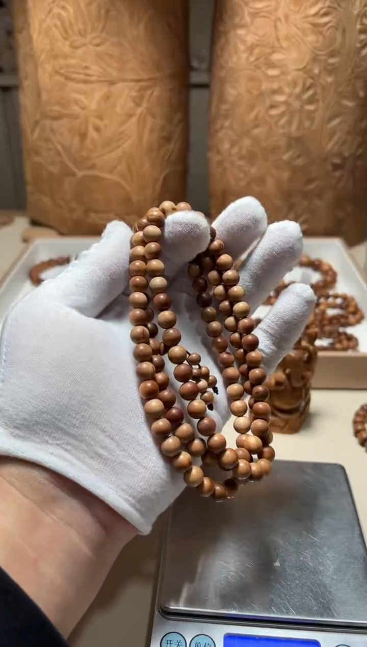 【闪购商品】檀香木手串/手链老山檀香0.8/108横纹瑕疵福利