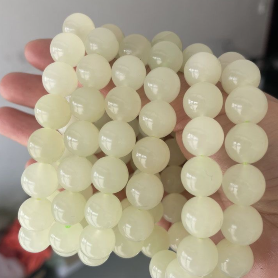 新疆且末和田玉蜂蜜水手串卡12mm