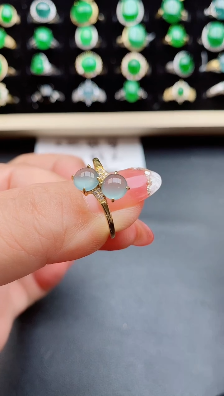 【闪购商品】翡翠戒指银S925镶嵌12121