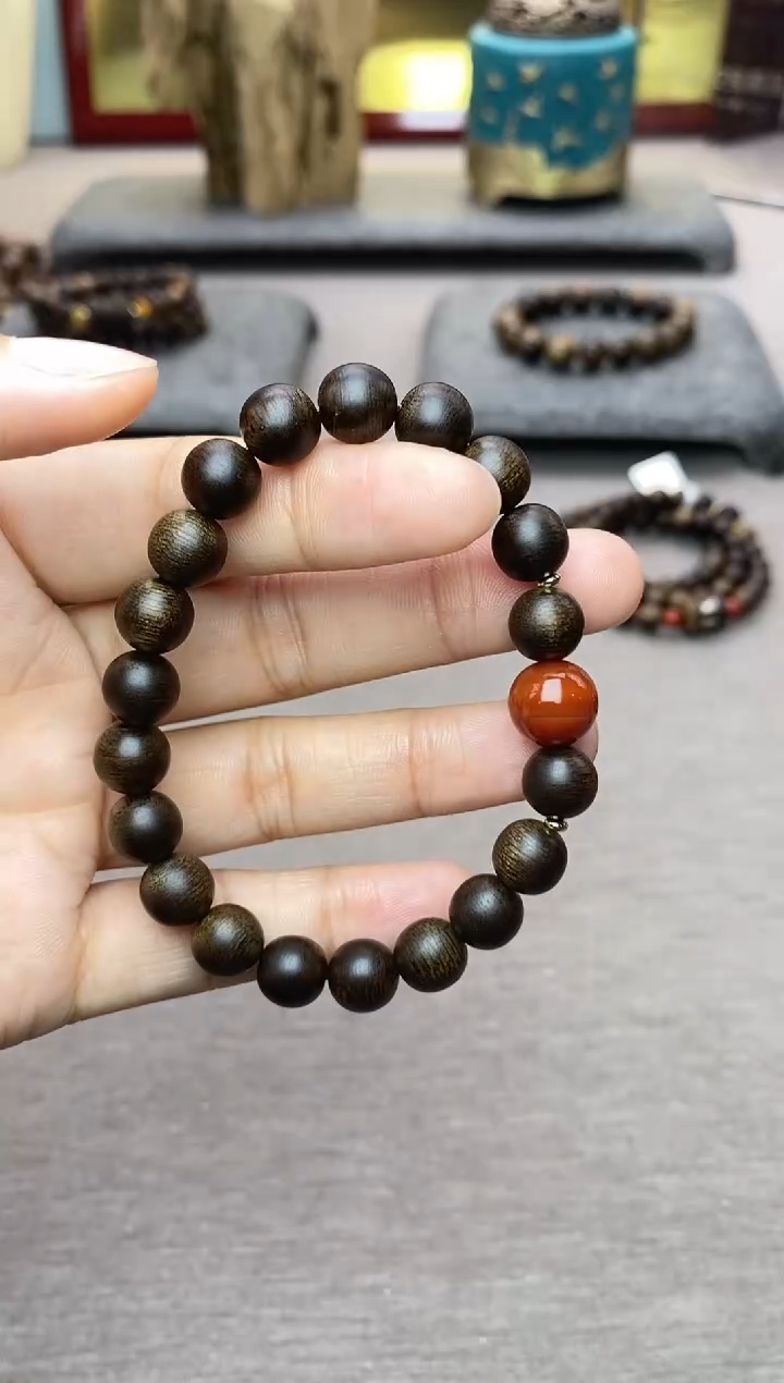 【闪购商品】手串沉香单圈越南芽庄白棋楠0.8 沉水