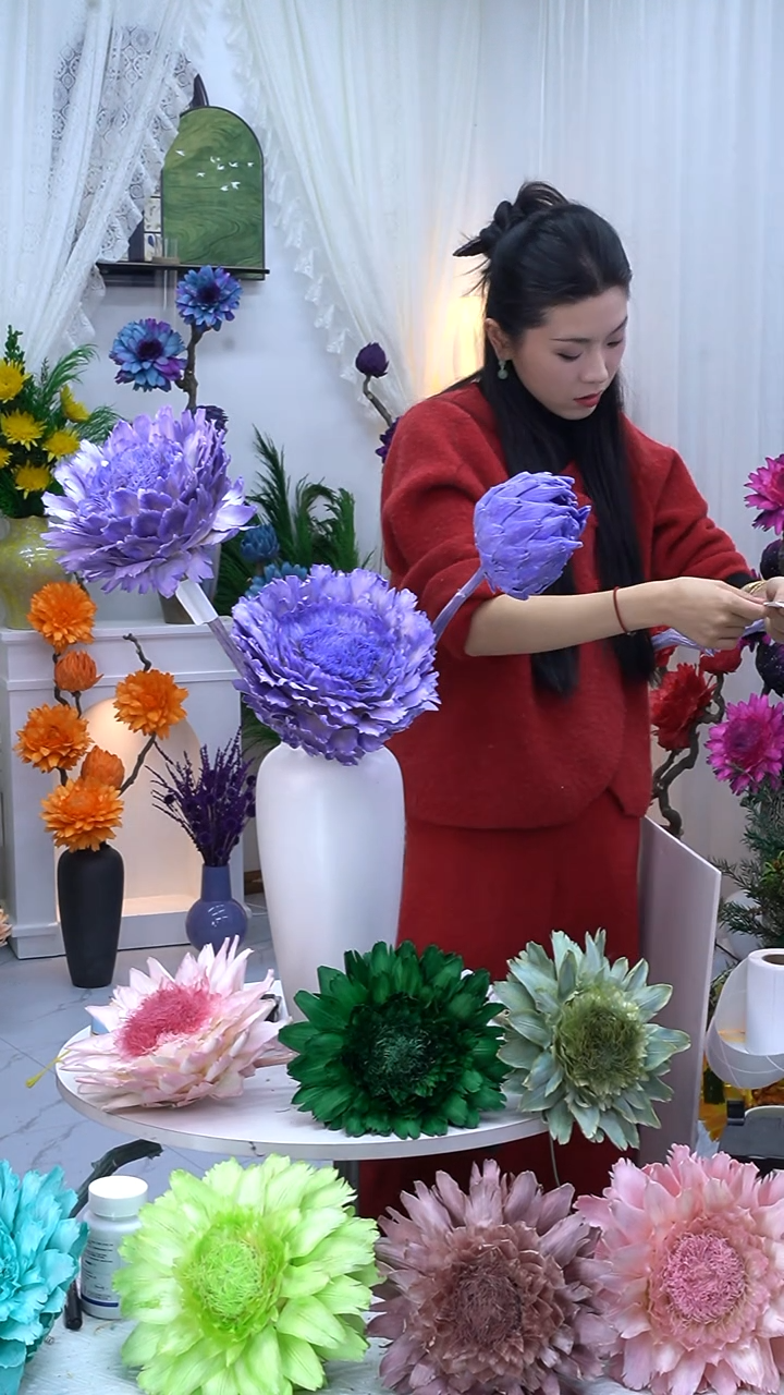 呆*永生洋蓟紫罗兰单头8944