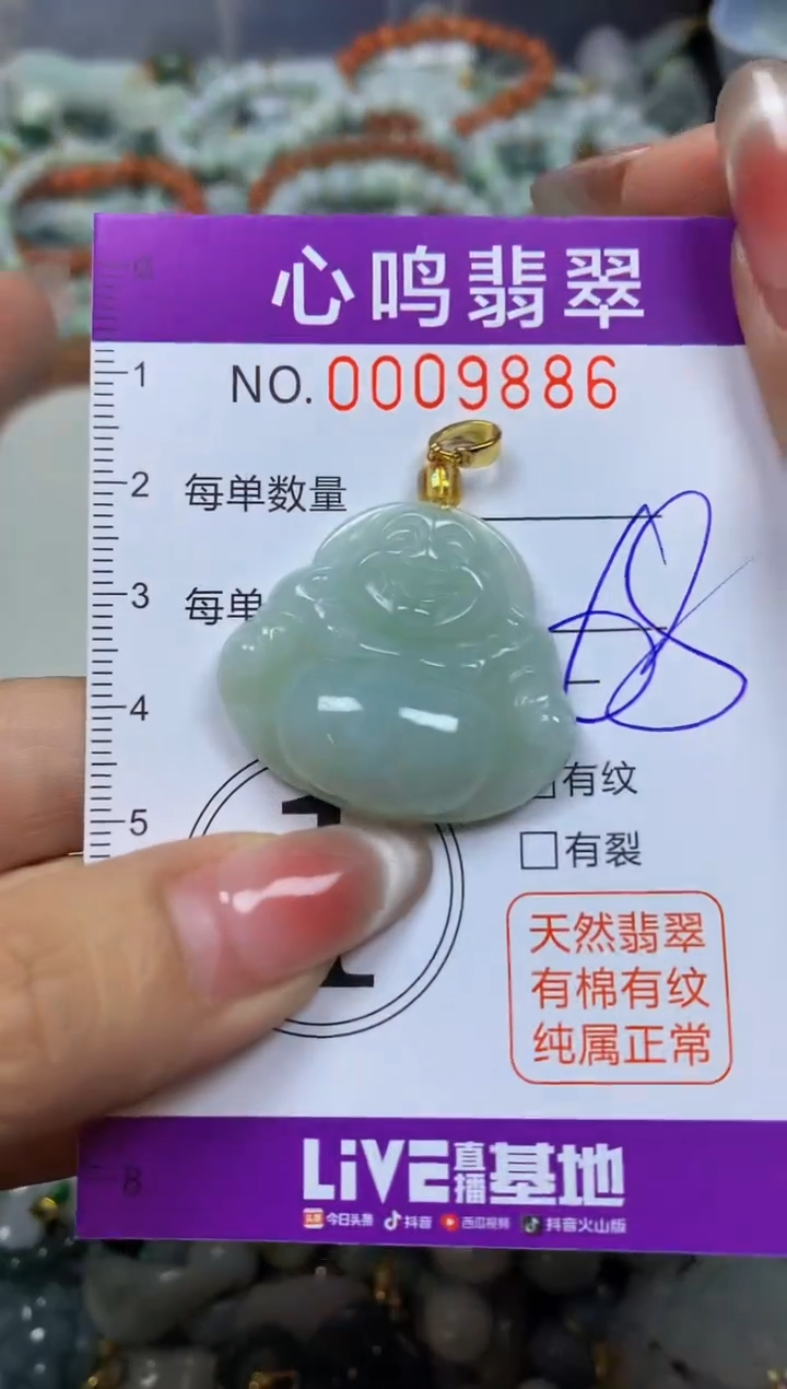 翡翠未镶嵌颈饰闪购009886