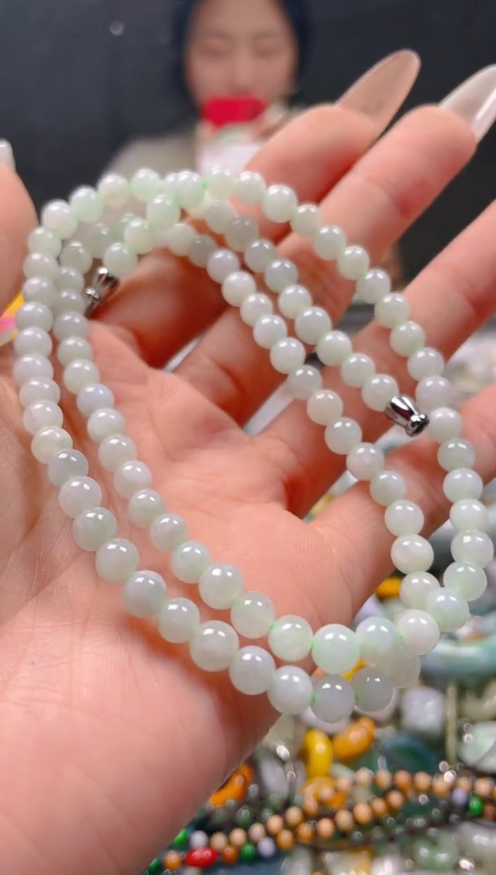 【闪购商品】翡翠颈饰未镶嵌5-6MM/C/翡翠A货一图一物