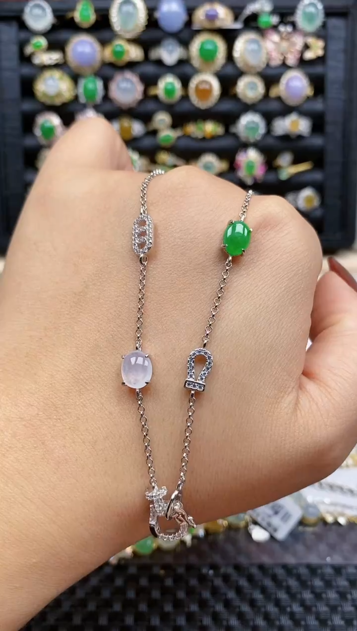 银S925镶嵌戒指翡翠305