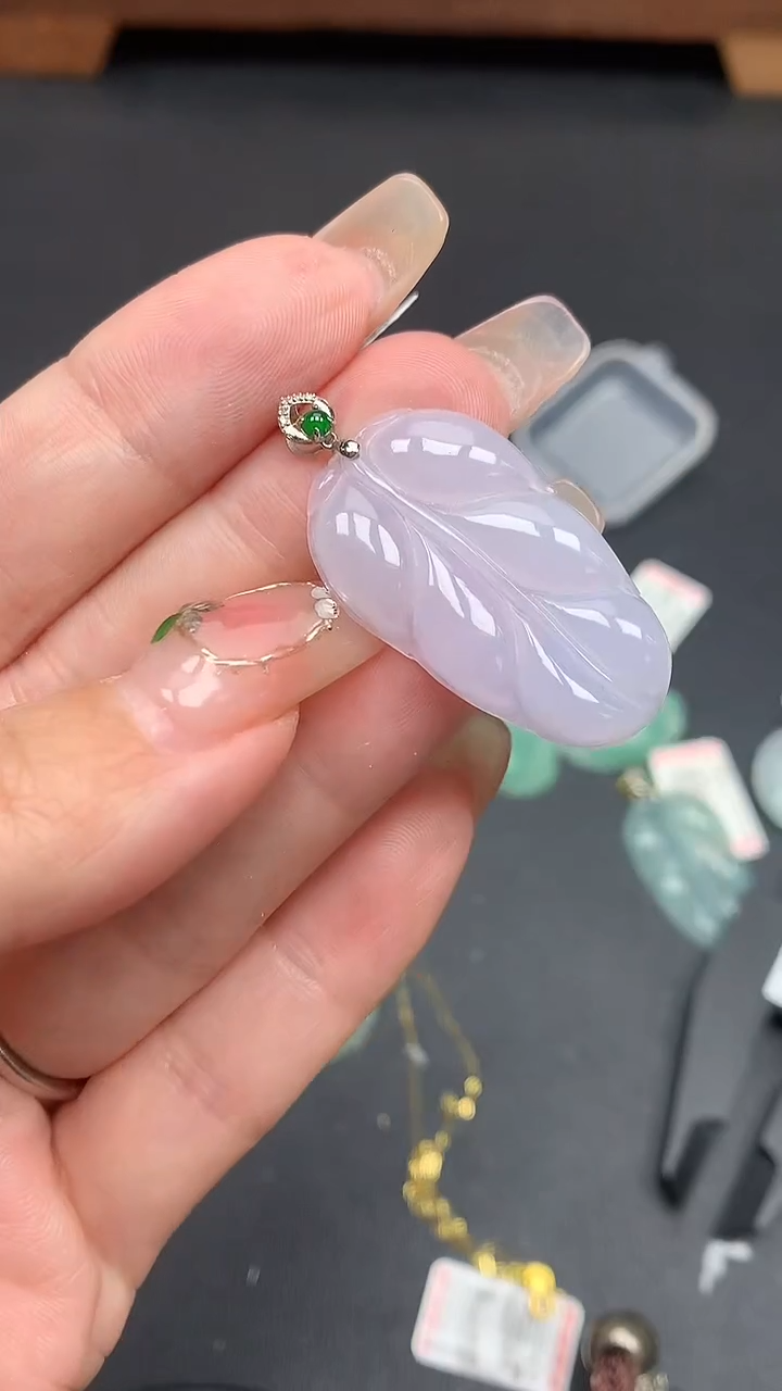 【闪购商品】翡翠吊坠(不含链)18K金镶嵌MS160663