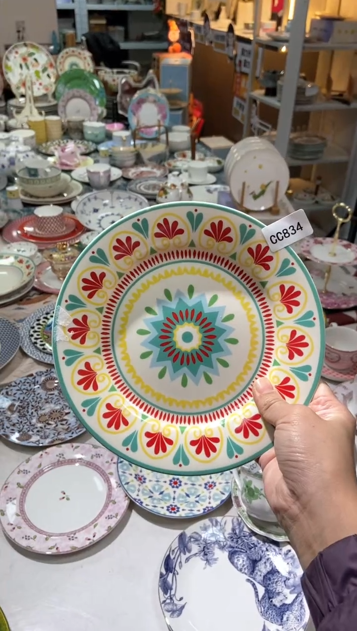 【闪购商品】瓷片CC834陶瓷没有完美无瑕陶瓷1个8寸