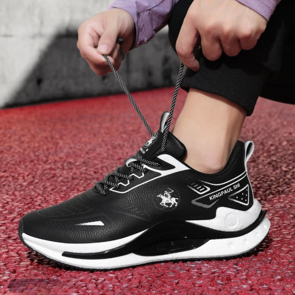 B5皮面跑鞋轻便男鞋冬季加绒不加绒跑鞋跑步鞋透气防水66-A