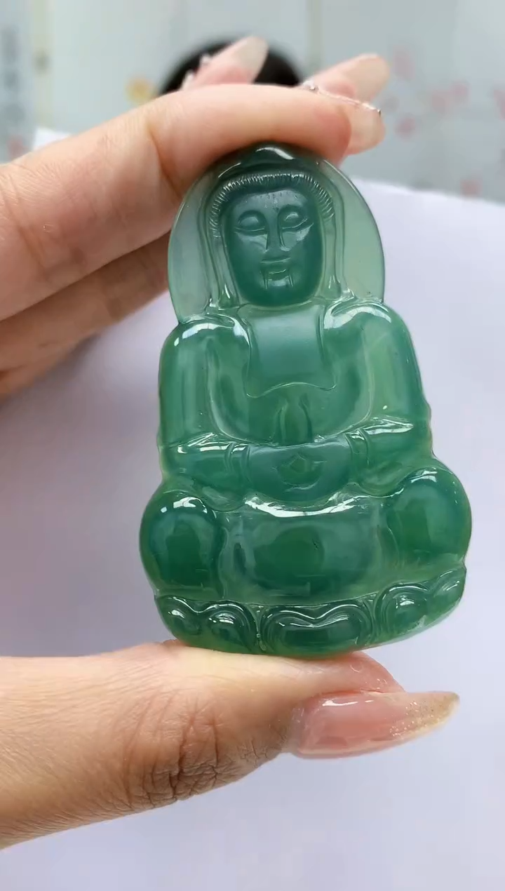 【闪购商品】定制翡翠未镶嵌4852MM-毛货挂件101