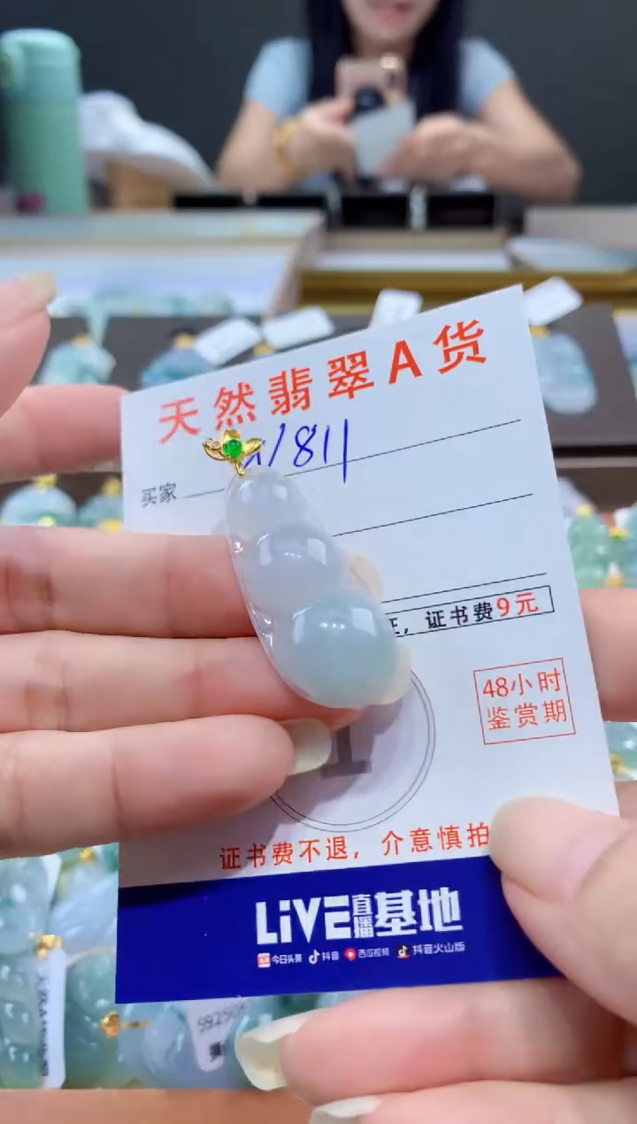 颈饰未镶嵌翡翠天然翡翠A货挂件 