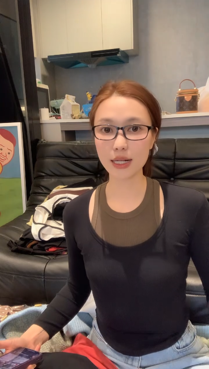 棉黑色M码自制打底衫