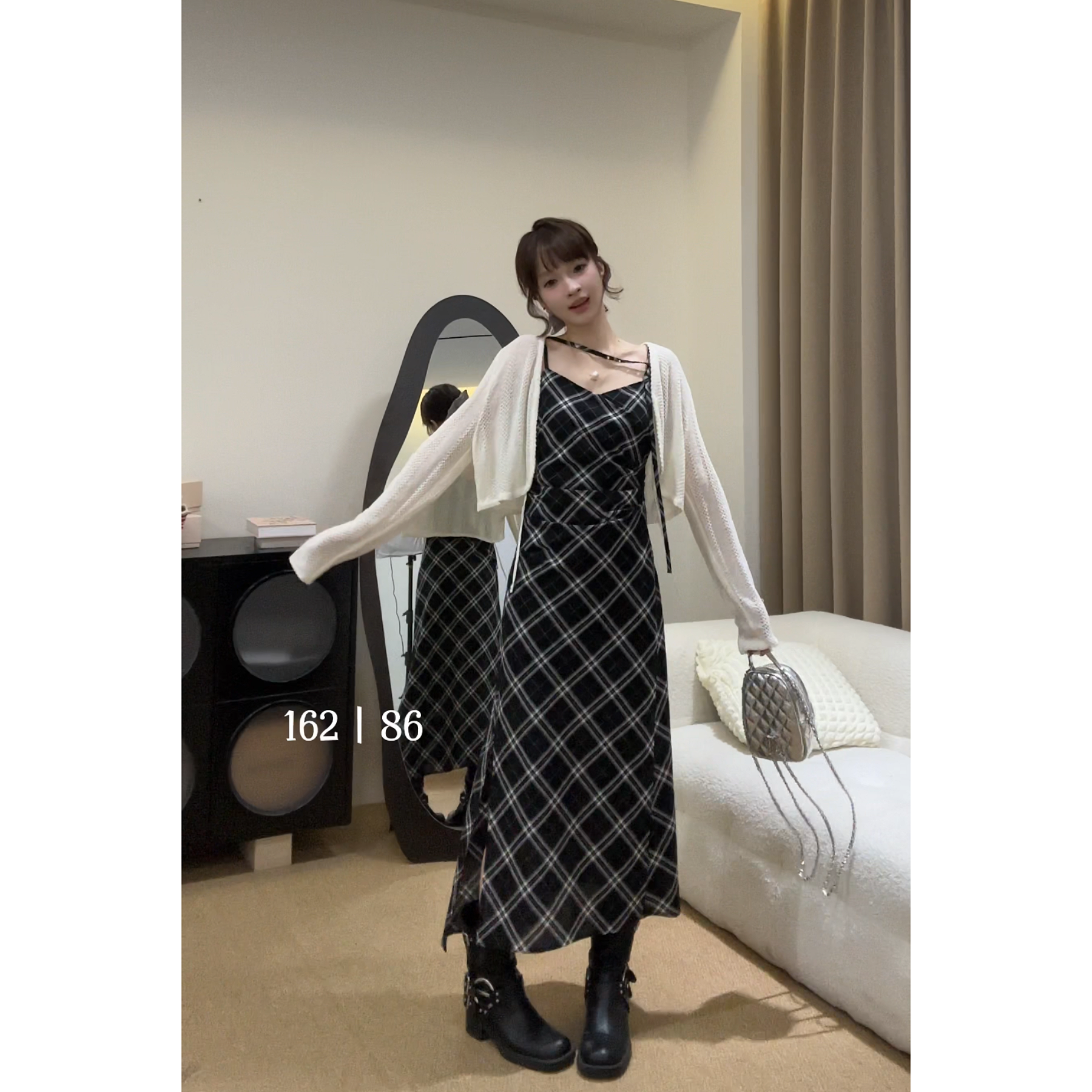 春款未开价 【喜欢点开售提醒】   格雷系气质连衣裙两件套