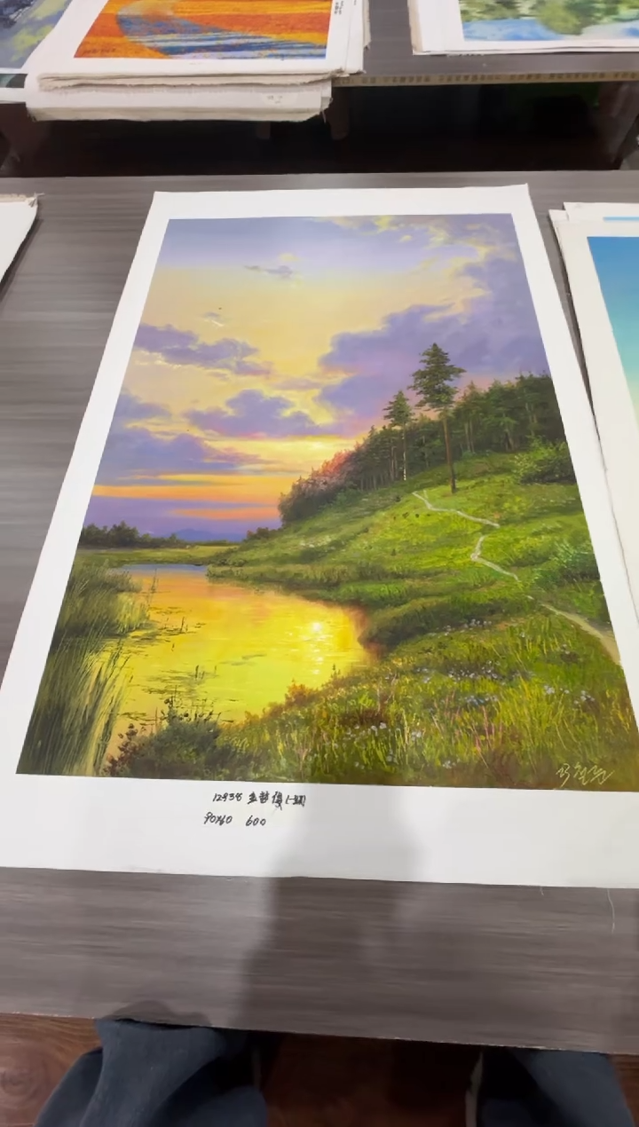油画【136号】约90*60cm丨朝鲜原创纯手绘孤品油画丨顺丰包邮